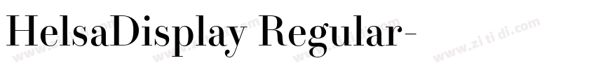 HelsaDisplay Regular字体转换